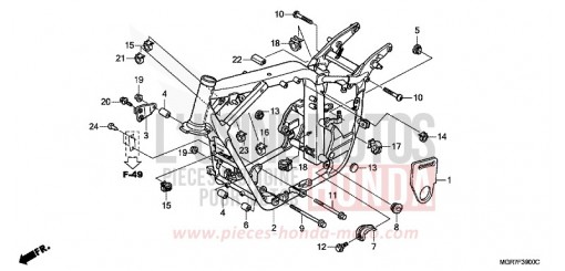 CARROSSERIE DE CHASSIS VT750SB de 2011
